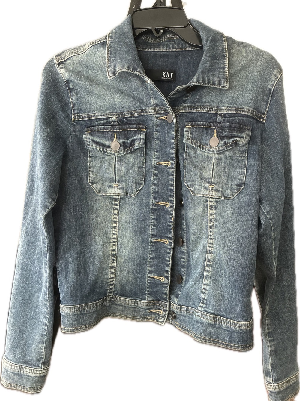 Kut from the Kloth Blue Washed Denim Jacket